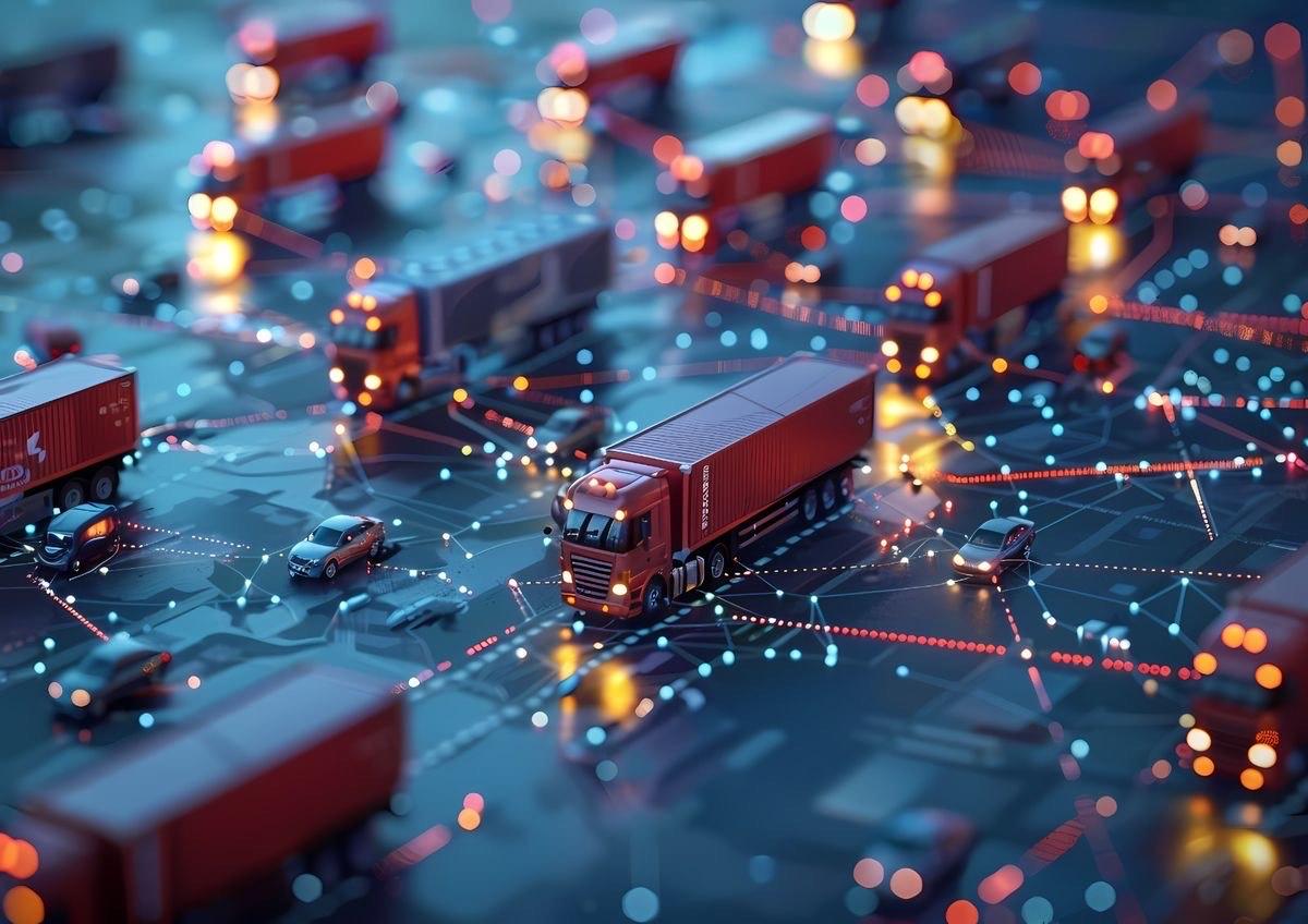 Camió de InTrack en una carretera